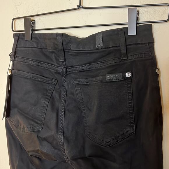 7 For All Mankind Ankle Skinny Jeans- Black Size 24 - Picture 7 of 10